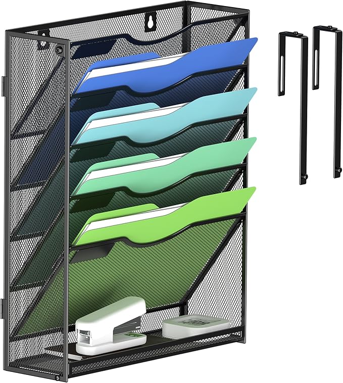 Kuntine.B Wall File Organizer Office Hanging Magazine Holder Wall File Organizer by KuntineB
