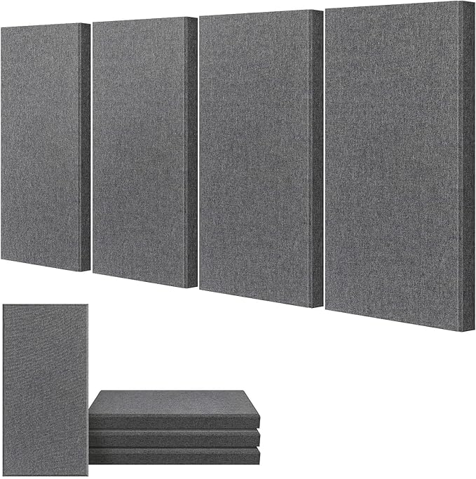 UMIACOUSTICS 4 PCS Acoustic Panels, 2“ Thick 23.6" x 11.8" Fiberglass Sound by UMIACOUSTIC