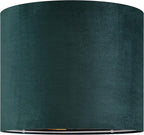 Green Velvet Lampshades Set of 2 Medium Drum Lamp Shade 13" Top x 13" Bottom x - Image 5