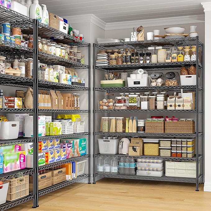 82.6H Metal Shelving Unit 7 Tier Storage Shelves Adjustable Wire Shelving Metal - Image 6