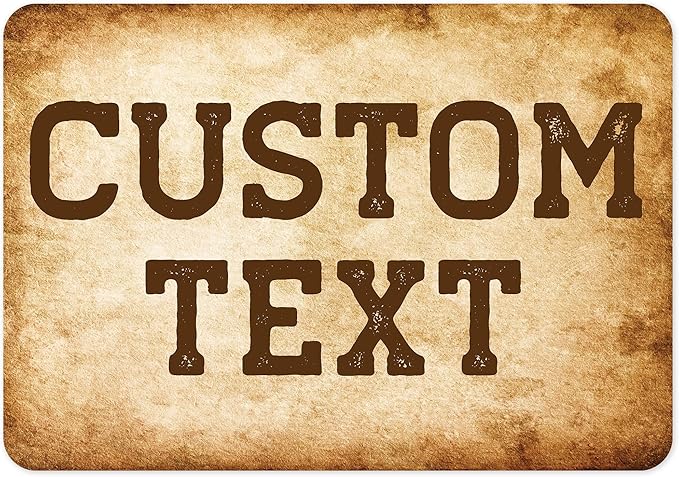 Custom Sign, Custom Street Sign, 11 Font Colors, 13 Font Styles, 4 Hole Options by MySignCenter