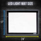u.s. art supply lightmaster 17"x24" (a2) led lightbox, close-up detail