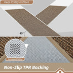 beqhause hallway runner rugs 2x6, hallway rug non-slip, side view