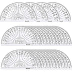 eBoot 28 Pack Clear 180 Degree Plastic Protractors by eBoot