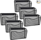 Gawerk 6 Pack Wall File Organizer, Mesh Hanging Metal Vertical Wall Mounted by Gawerk