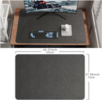 CENNBIE 39.4" x 27.5" Black Leather Desk Mat, Non-Slip Waterproof Extra Wide - Image 2
