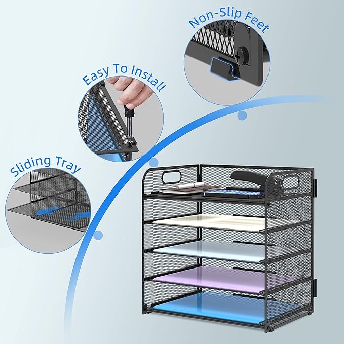 Supeasy 2 Pack 5-Tier Desk Organizer - Image 3