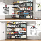REIBII 72.8" W Storage Shelves Load 1600LBS, 5 Tier Metal Shelving Unit Wire - Image 8