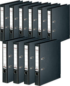 Original Falken Chromocolor Premium Lever Arch Files Made in Germany Plastic Cover Exterior and Inside 5 cm Wide DIN A4 Black Ring Binder File Letter Folder Office Folder Plastic Folder