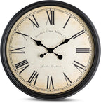 Bernhard Products Large Decorative Wall Clock 20 Inch Silent Non Ticking
