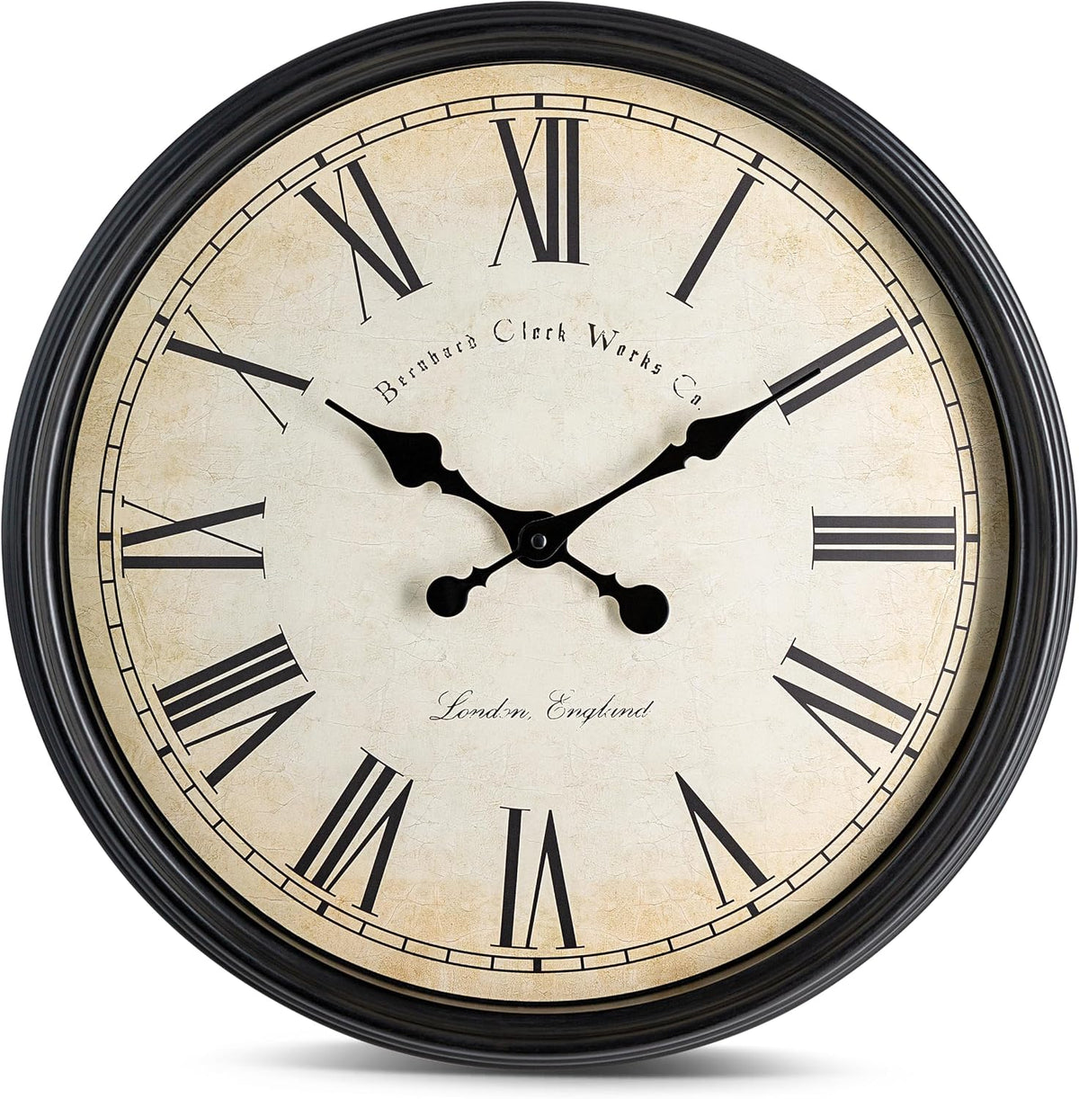 Bernhard Products Large Decorative Wall Clock 20 Inch Silent Non Ticking