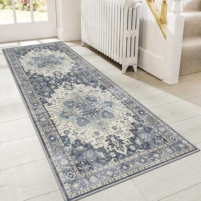 GENIMO 2x6 Runner Rugs for Hallway, Machine Washable Non Slip Vintage Rugs by GENIMO