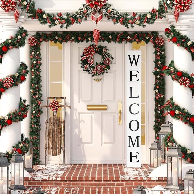 Tall White Welcome Sign - 6ft Rustic Farmhouse Decor - Image 8