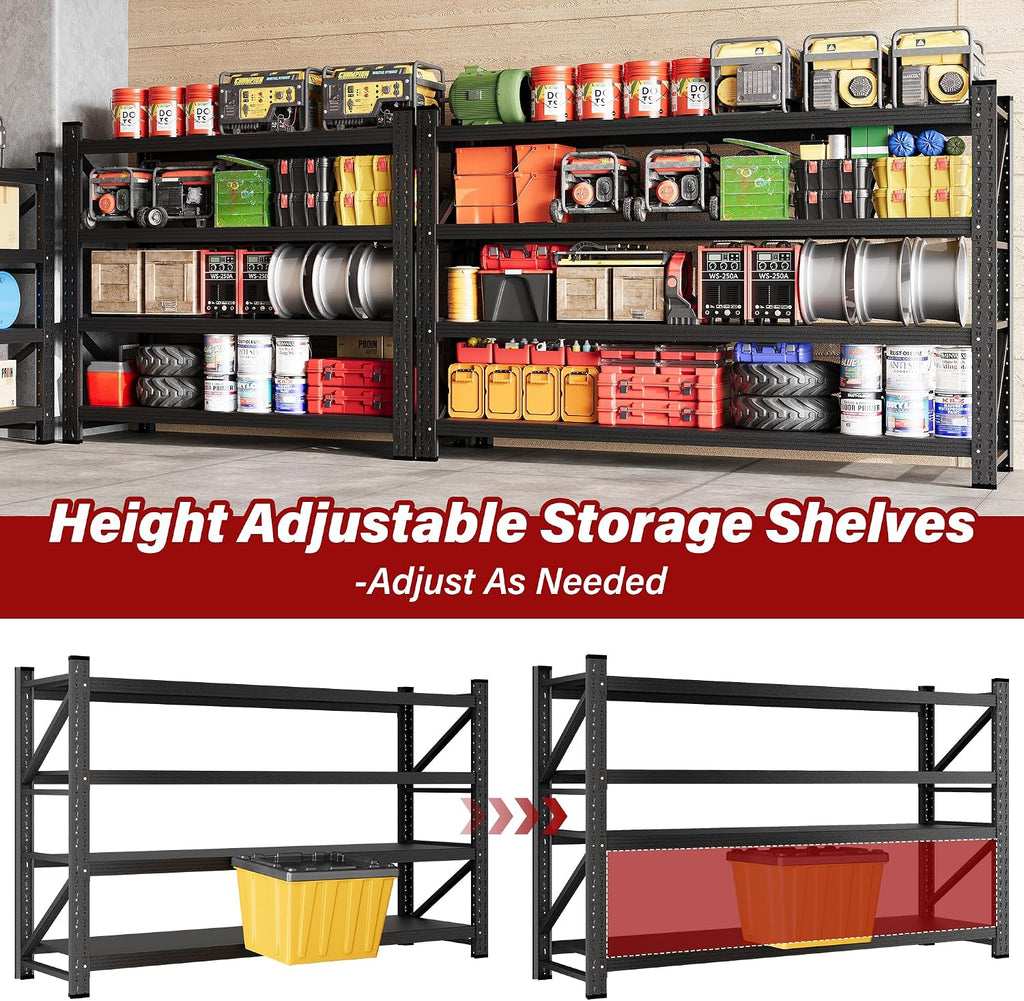 set of 2 48" wide heavy duty garage on a desk or shelf