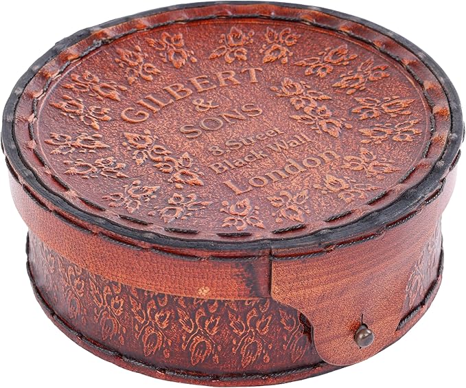Brass Sundial Compass in Leather Case – Unique Nautical Gifts - Image 8