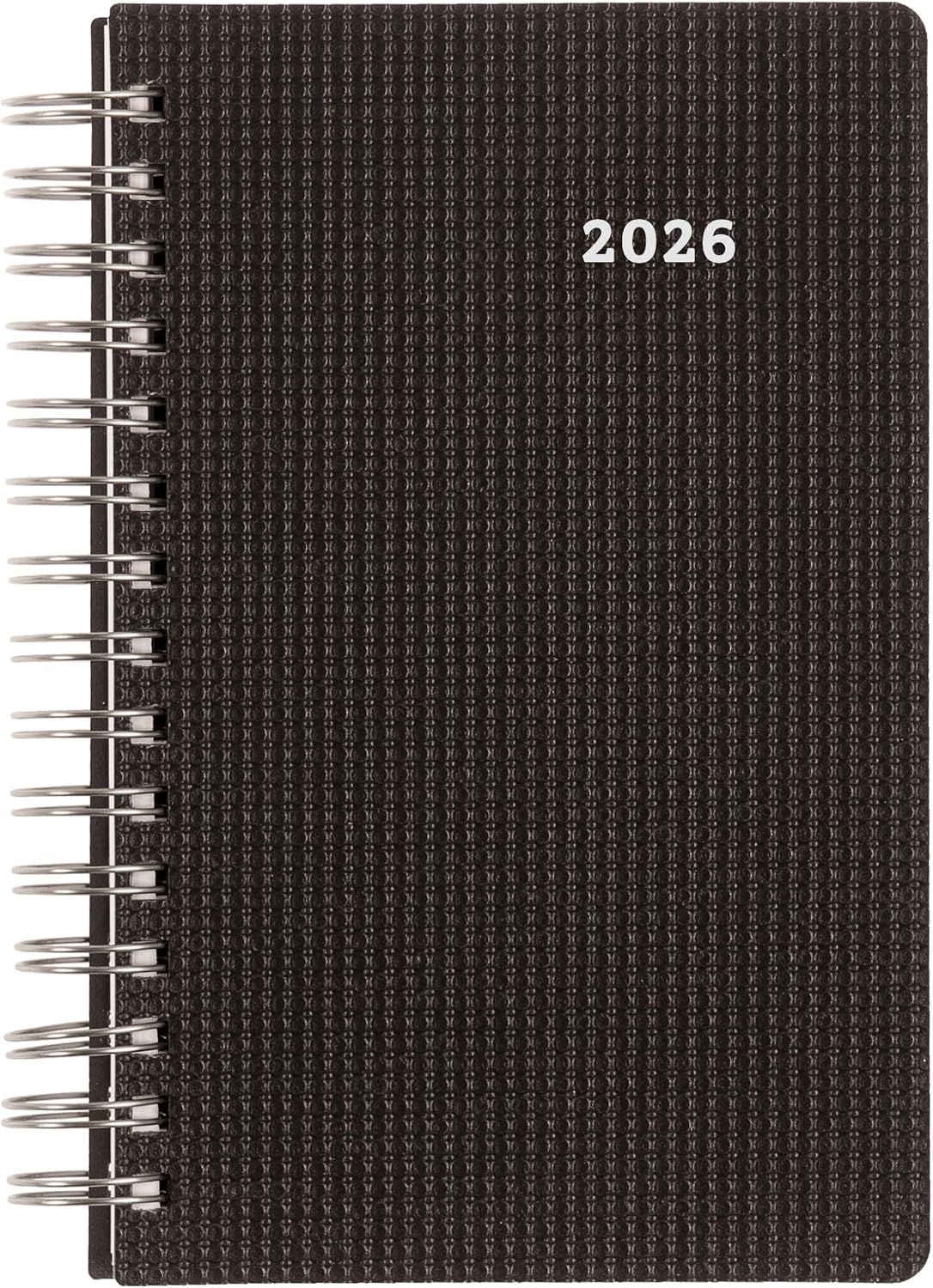 Brownline® 2026 DuraFlex Daily/Monthly Planner, Appointment Book, 12 Months, January to December, Twin-Wire Binding, 8" x 5", Black (CB634V.BLK-26)