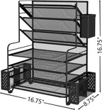 simple trending 7 tier desk file organizer, letter, package contents