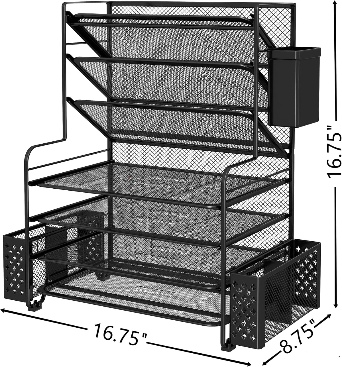 simple trending 7 tier desk file organizer, letter, package contents