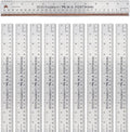 Breman Precision Metal Ruler 12 Inch Cork Back – 10 Pk Stainless Steel Straight by WAPortman