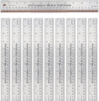 Breman Precision Metal Ruler 12 Inch Cork Back – 10 Pk Stainless Steel Straight by WAPortman
