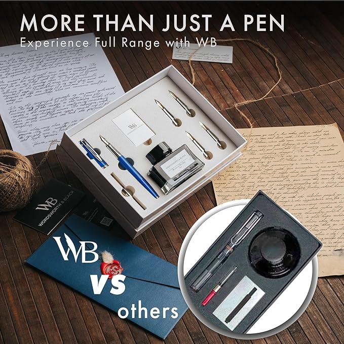 Wordsworth & Black Fountain Pen Gift Set, Includes Bottle, 6 Cartridges - Image 6