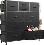 WLIVE Dresser for Bedroom with 10 Drawers, Fabric Dresser Chest of Drawers with by WLIVE