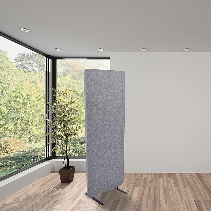 Stand Up Desk Store ReFocus Raw Freestanding Acoustic Desk Divider Privacy - Image 2