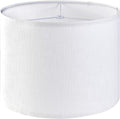 GO&SO White Textured Drum lampshade Medium Lamp Shade 13" Top x 13" Bottom x by GOSO