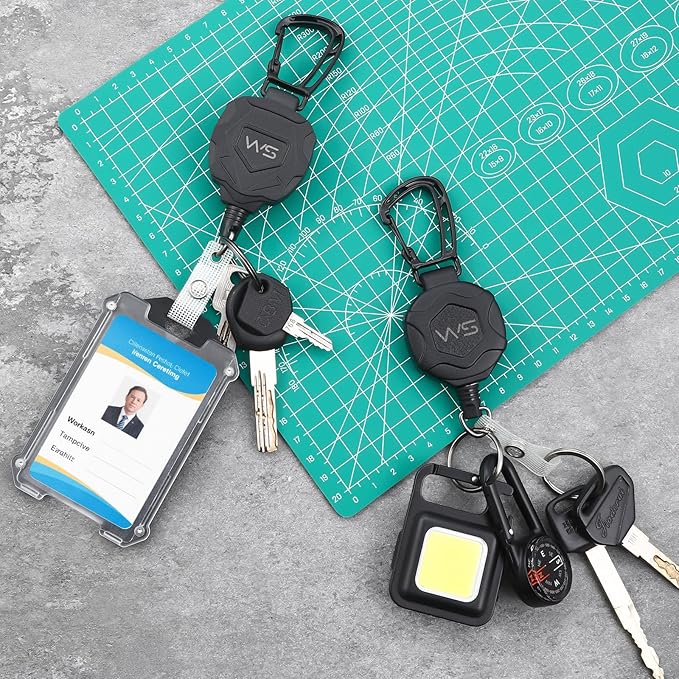 WSJSKMWQ 2-Pack Retractable Keychain, Heavy Duty Badge Reel - Image 2
