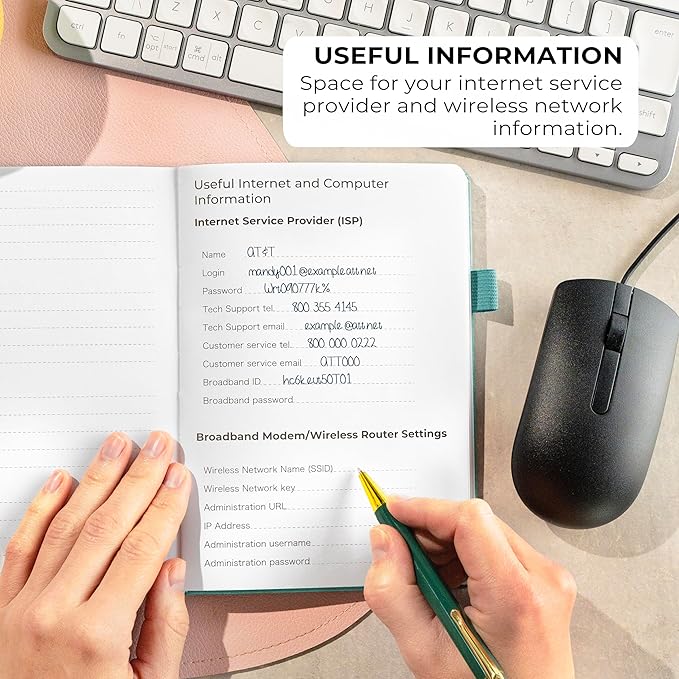 Clever Fox Password Book with alphabetical tabs. Internet Address Organizer - Image 5