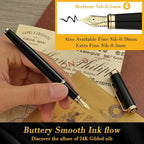 BEILUNER Black Fountain Pen, Stunning Luxury Pens - Image 4