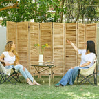 Room Dividers and Folding Privacy Screens, Wood Louvered Separators Divider Wall - Image 2