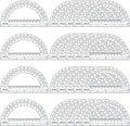 EBOOT 24 Pack Plastic Protractors Math Protractor 180 Degrees 6 Inch by eBoot