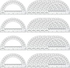 EBOOT 24 Pack Plastic Protractors Math Protractor 180 Degrees 6 Inch by eBoot