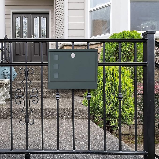 LAND·VOI Locking Mailbox Wall Mounted, Metal Postbox - Image 6