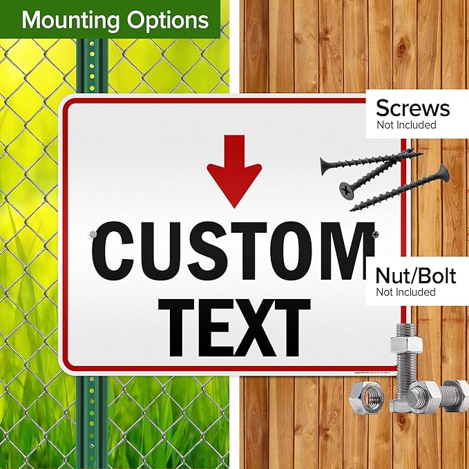 Custom Arrow Directional Sign, Down Arrow, 24x30 Inches, 3M EGP Reflective - Image 5