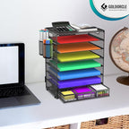 GoldOrcle 8 Tier Paper Letter Tray Organizer - Image 8