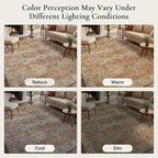 GENIMO 3x5 Area Rugs for Living Room, Machine Washable Non Slip Rugs, Low Pile - Image 8