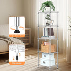 M MZG 5 Tiers Shelf Metal Storage Shelves Wire Rack Closet Organizers - Image 5