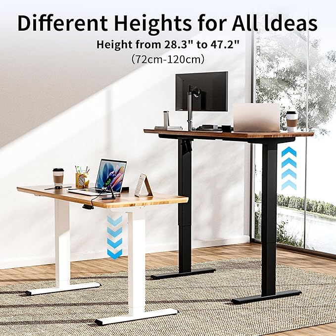 BIZUM Electric Standing Desk Frame, Height Adjustable Sit Stand Desk Base - Image 8