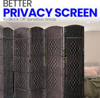 8 Panel Folding Privacy Screen 12ft Wide, 6ft Tall Partition Room Divider - Image 4