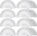 EBOOT 25 Pcs Math Protractors Plastic Protractor 180 Degrees, 4 Inches by eBoot