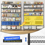 82.6H Metal Shelving Unit 7 Tier Storage Shelves Adjustable Wire Shelving Metal - Image 5