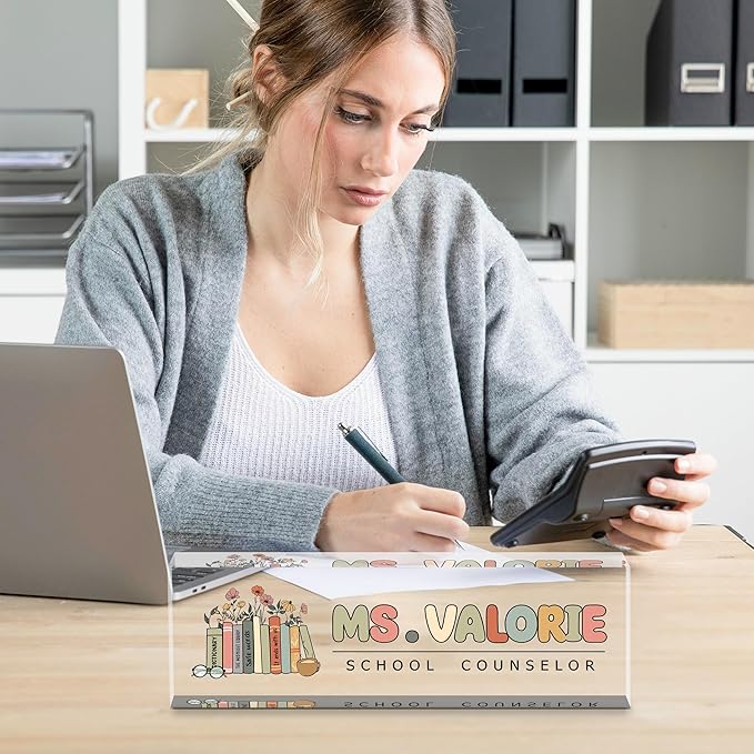 Personalized Name Plate for Desk, Custom Desk Name Plate, Acrylic Name Plate - Image 6