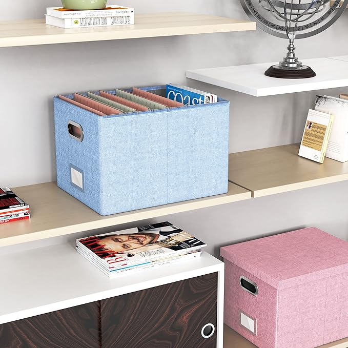 2 Pack File Storage Organizer, Filing Box, Portable File Box - Image 7