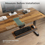 EUREKA ERGONOMIC Keyboard Tray Height Adjustable, Swivel Tilt Computer Keyboard - Image 3