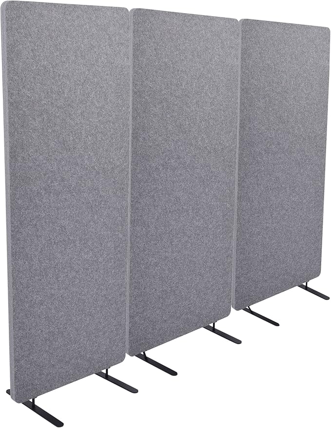 ReFocus™ Raw Freestanding Acoustic Room Divider 3 Pack – Reduce Noise and by SStandUpDeskStore