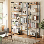SUPERJARE Triple 5 Tier Bookshelf, Bookcase - Image 9
