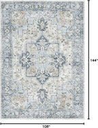 GENIMO 9x12 Area Rugs for Living Room, Machine Washable Non Slip Vintage Rugs - Image 2