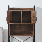 Yak About It® Dorm Hutch - Over the Fridge Organizer - Dark Wood Walnut